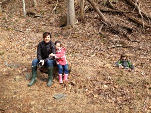Me with Poppy and Hugh. Amicalola Falls