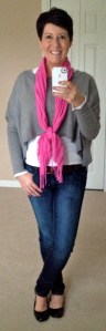 AllSaints serpent jumper with JCrew scarf