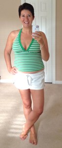 Ruffle trim tankini