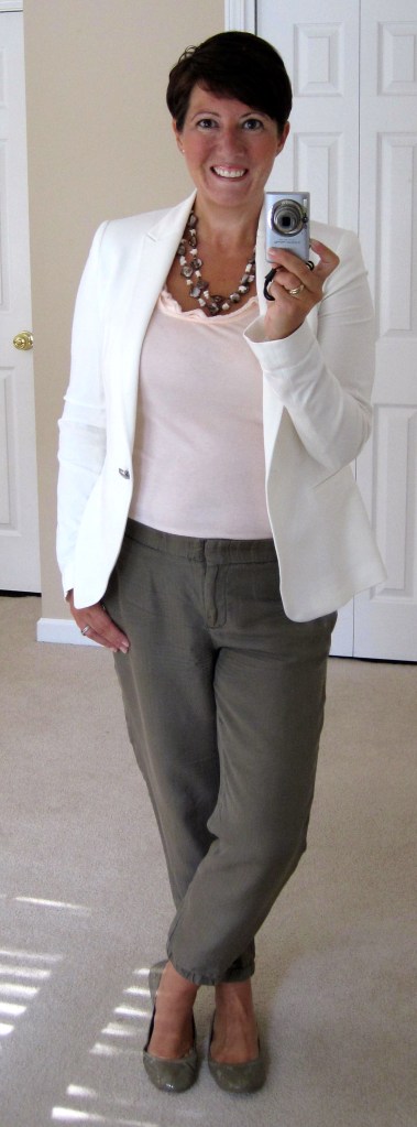 Off white Zara jersey blazer