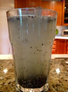 Coconut water and chia seeds Coconut water and chia seeds
