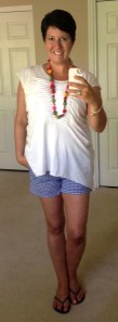 JCrew shorts, AllSaints tee