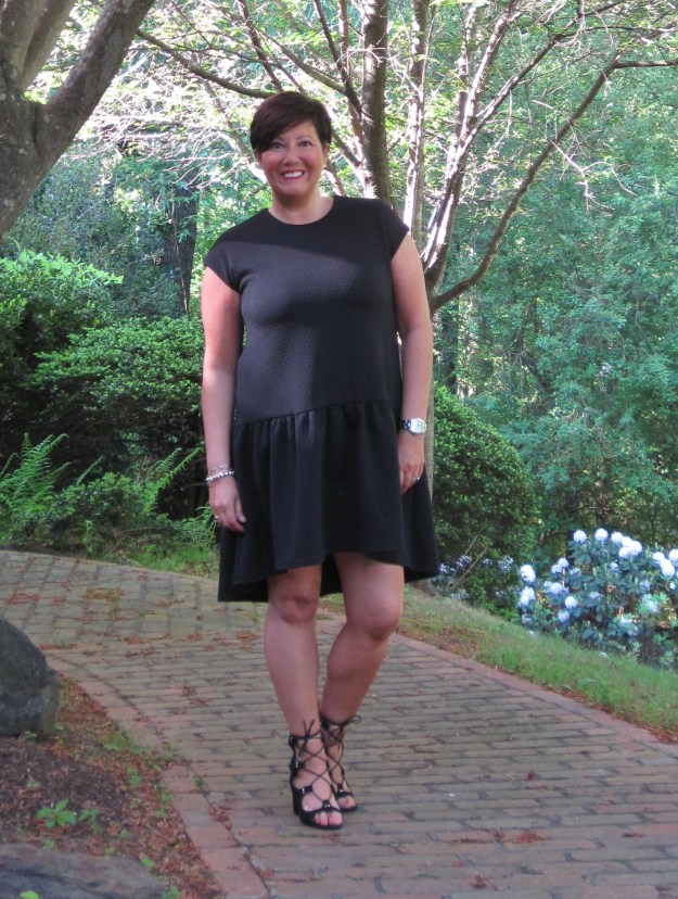 ASOS, drop waist dress, Zara sandals