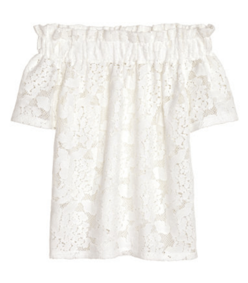 H&M lace off the shoulder top