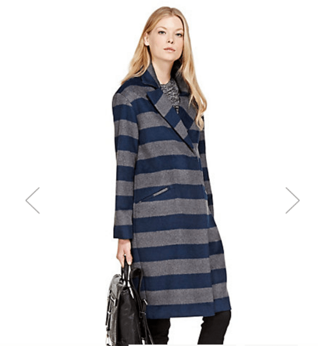 Marks and Spencer striped coat