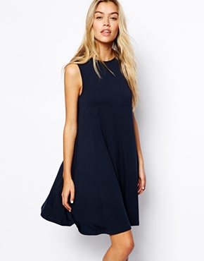 navy swing dress