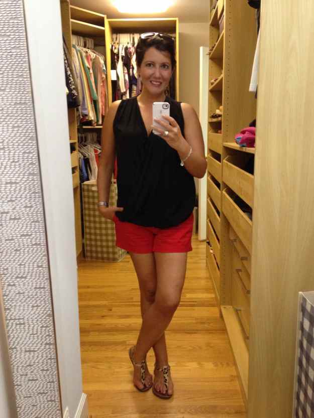 Gap shorts and Zara top