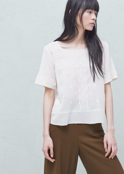 embroidered cotton blouse