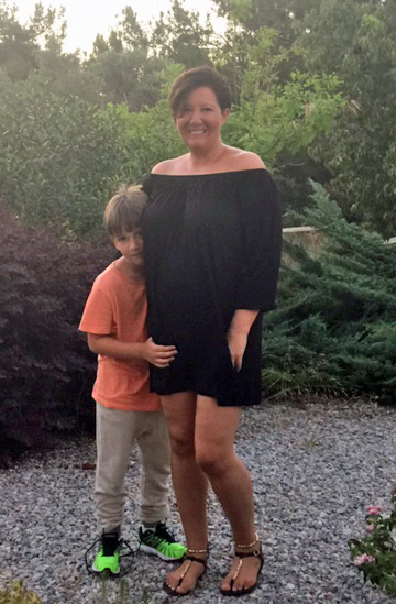 Hugh and I black dress