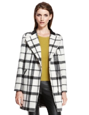Checked Biker coat