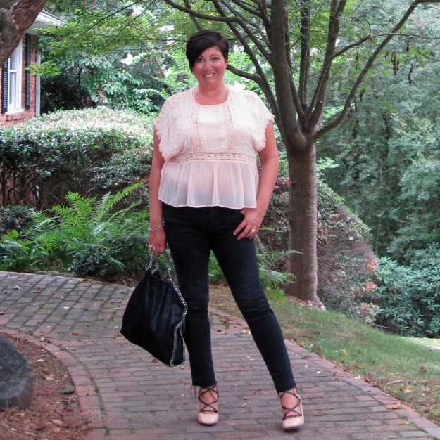 Mango shoes, Mango top and Falabella