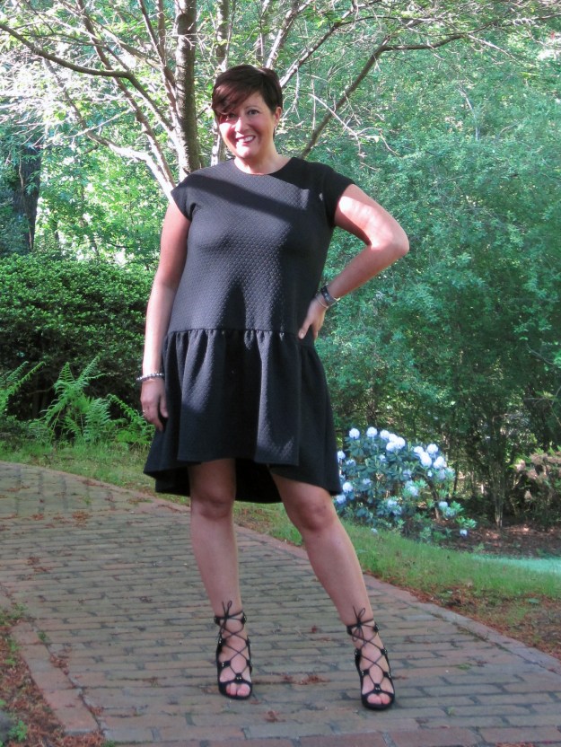 ASOS, drop waist dress, Zara sandals