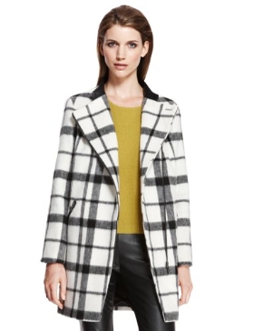 Checked coat