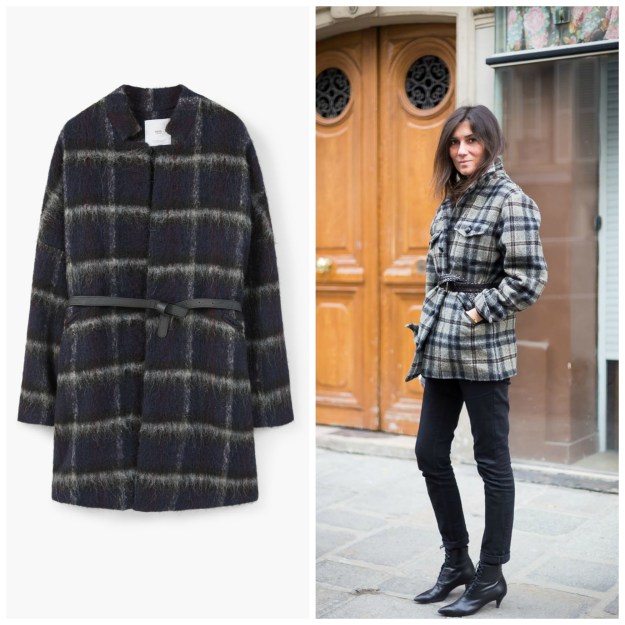 Checked coat