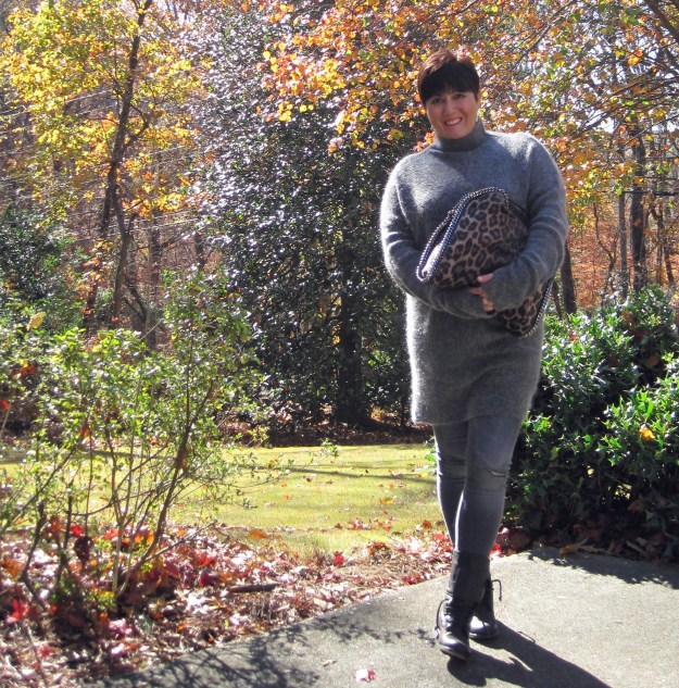 AllSaints damisi boots and Stella McCartney bag