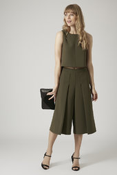khaki culottes