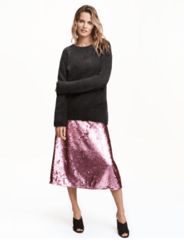 H&M sequin skirt
