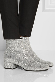 YSL ankle boot silver