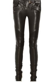 Balmain leather trousers