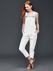 white dungarees